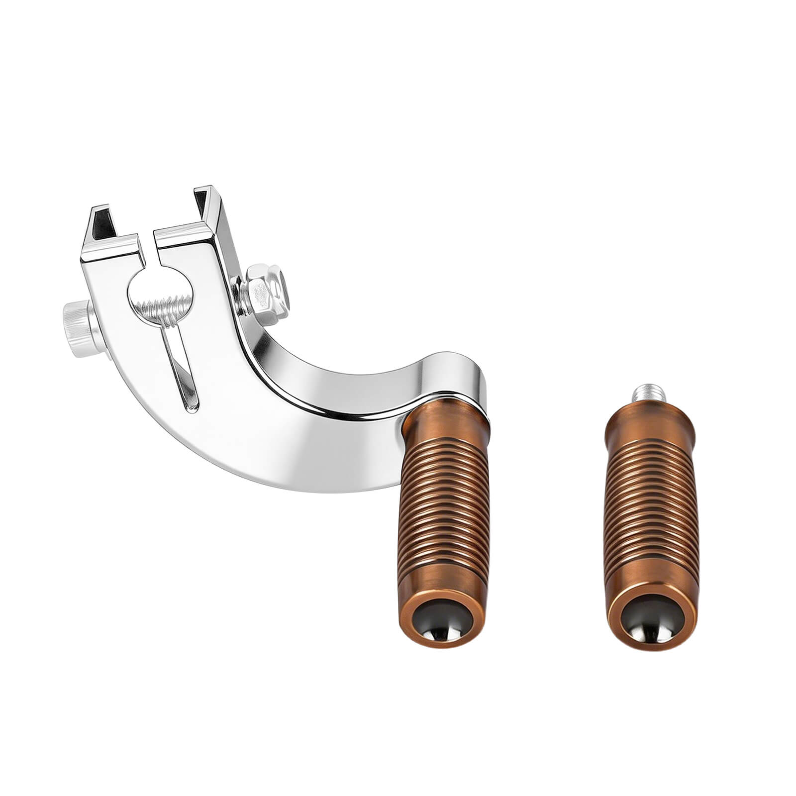 GE002003_HCmotorku_Billet Aluminum Shift Lever Assembly Harley Softail '18-Up Chrome-Bronze