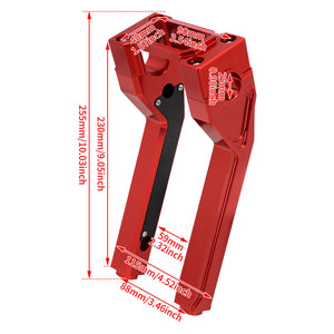 GP006902 hcmotorku Red Handlebar 10" Riser Clamp Kit For Harley softail low rider - size