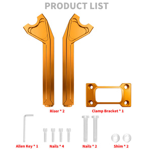 GP006903 hcmotorku Gold Handlebar 10" Riser Clamp Kit For Harley Softail low rider s - product list