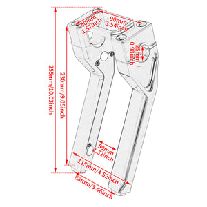 GP006903 hcmotorku Gold Handlebar 10" Riser Clamp Kit For Harley Softail low rider s - size