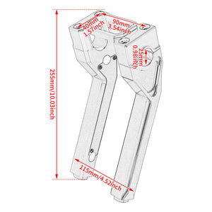GP006904 hcmotorku 1" Handlebar 10" Riser Clamp Kit Orange For Harley Softail Sport Glide Low Rider ST - size