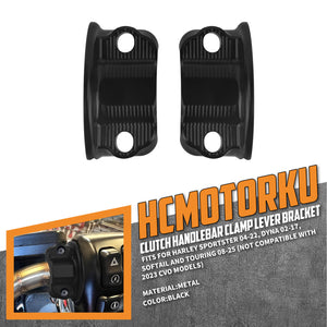 GP008101 HCmotorku Black High-Performance CNC Clutch Brake Perch Clamps for Harley Softail Touring