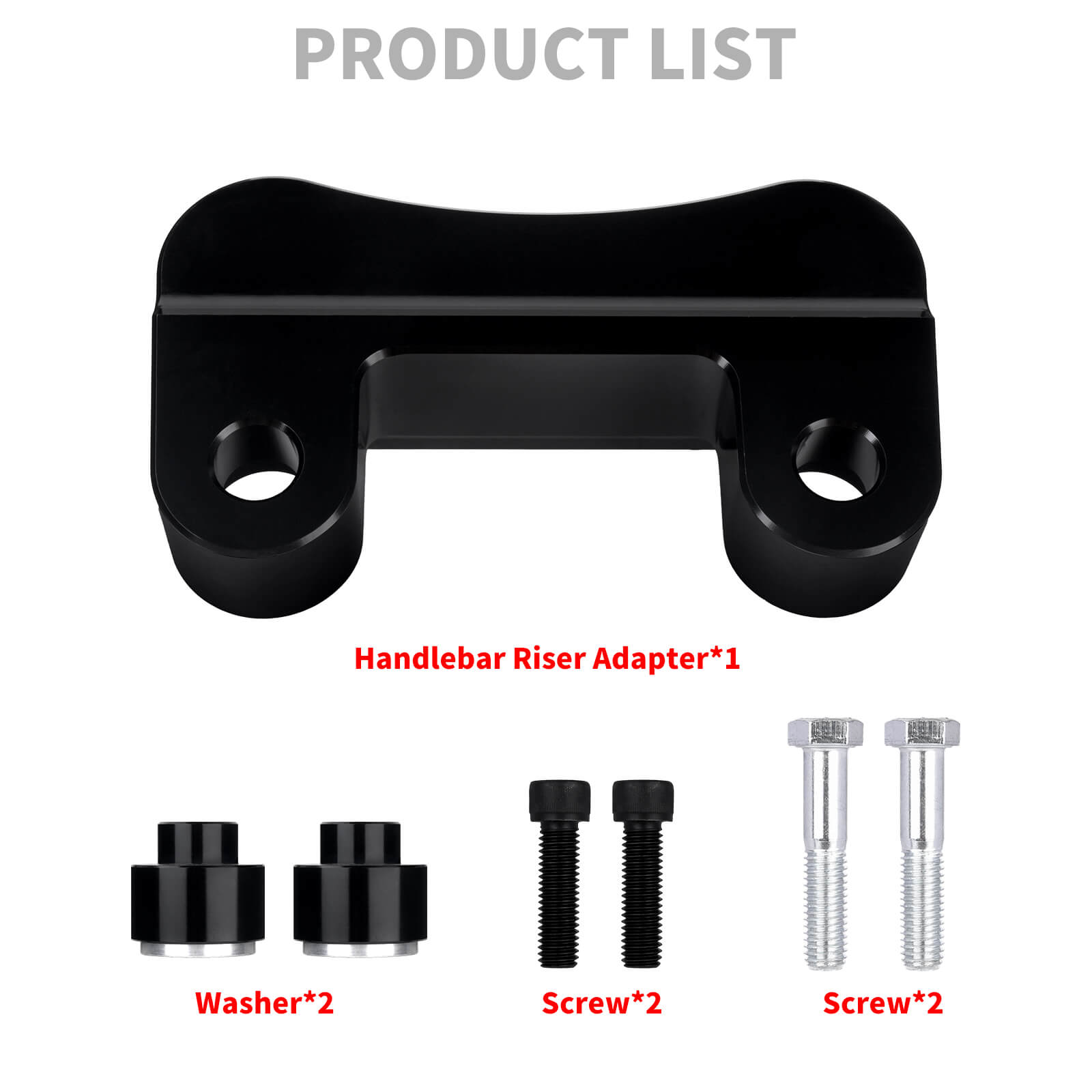 GP008201_HCmotorku_Black Pull Back Plate Handlebar Riser Adaptor For Harley Touring Softail Dyna Product List