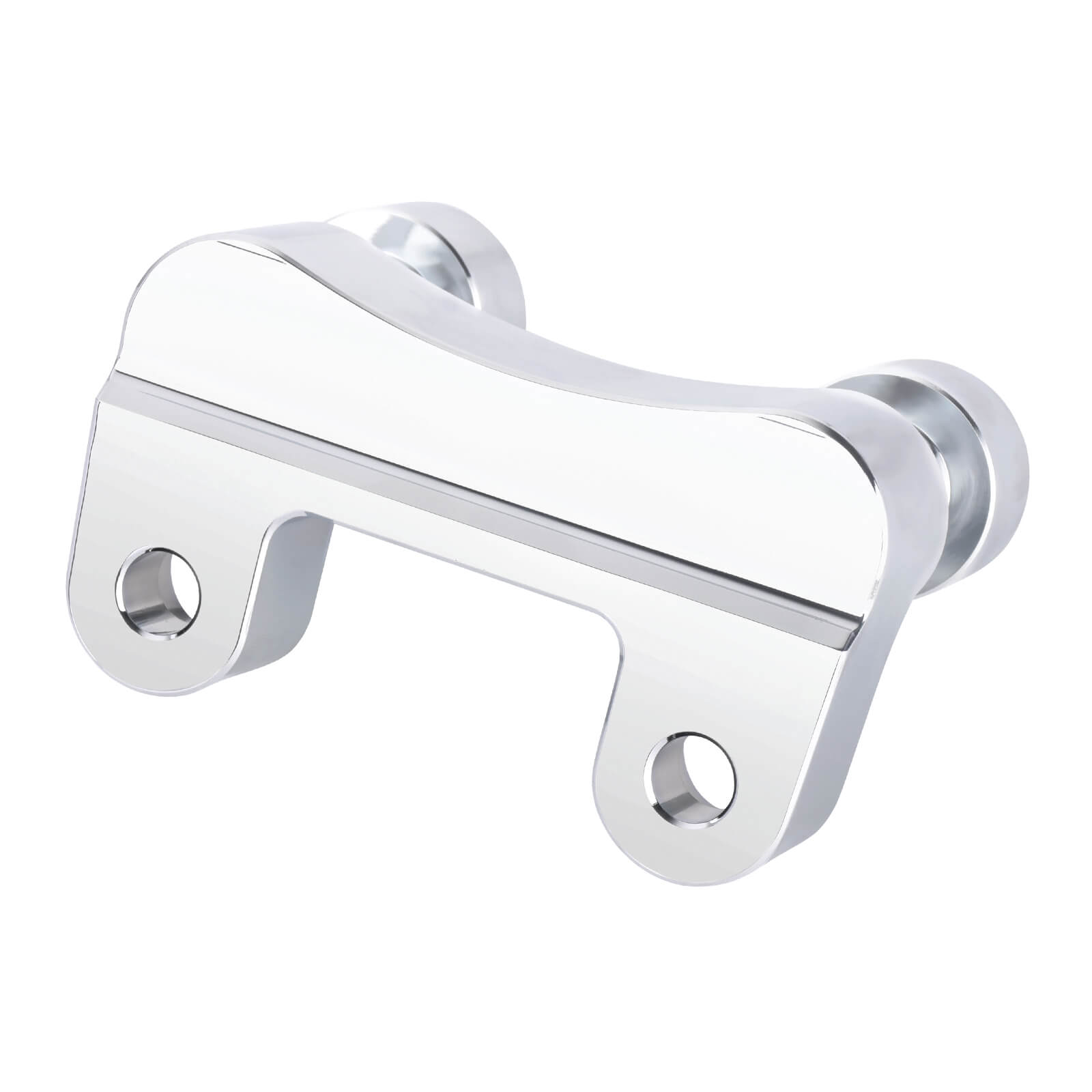 GP008202_HCmotorku_Chrome Pull Back Plate Handlebar Riser Adaptor For Harley Touring Softail Dyna