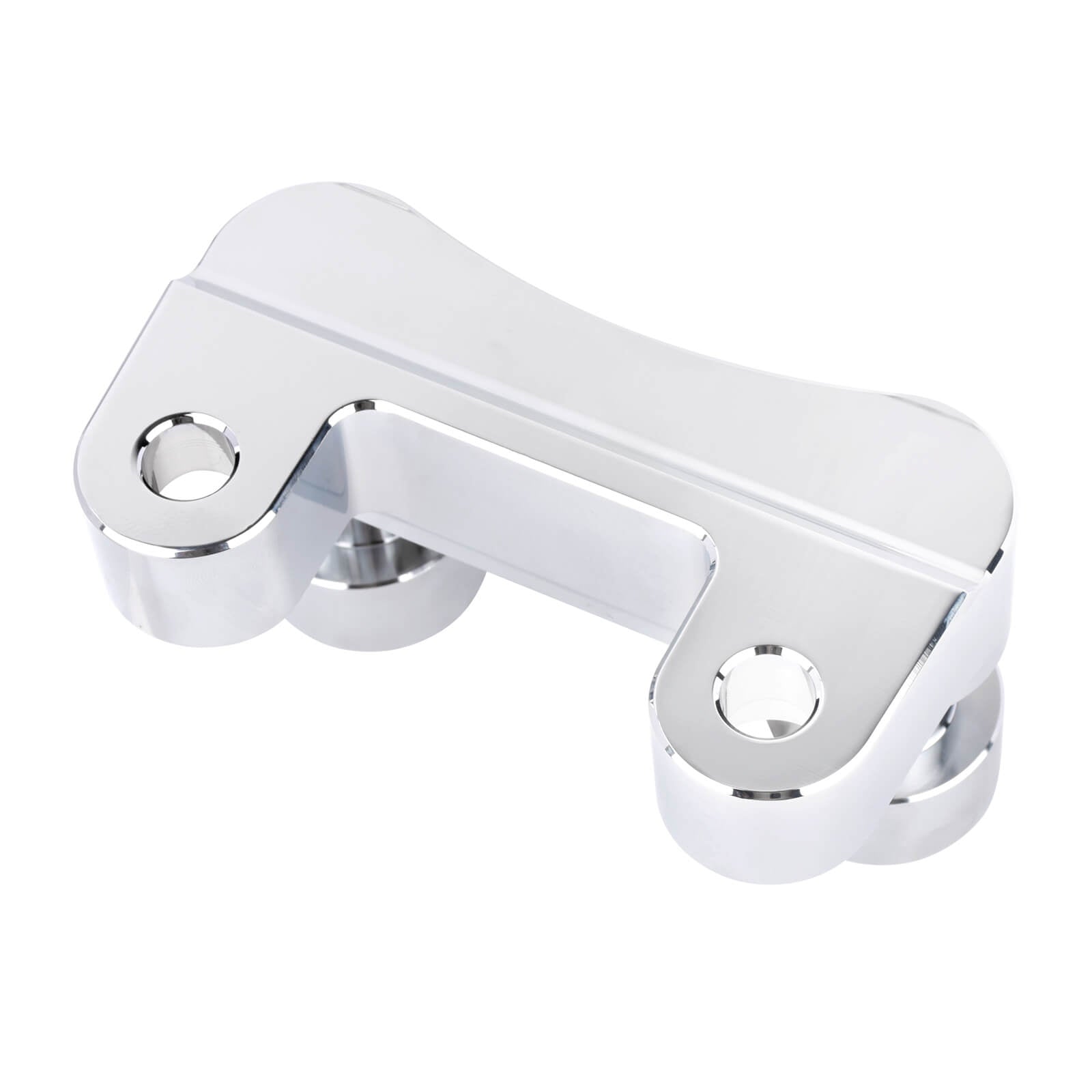 GP008202_HCmotorku_Chrome Pull Back Plate Handlebar Riser Adaptor For Harley Touring Softail Dyna