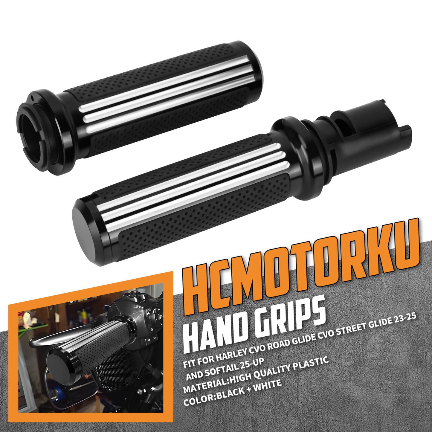 GP008301 HCmotorku Hand Grips Handlebars for Harley Touring Sotail