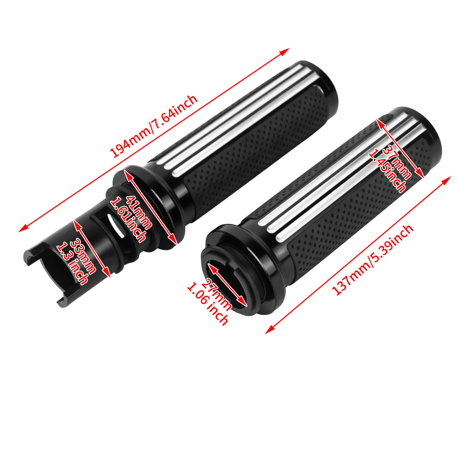 GP008301 HCmotorku Hand Grips Handlebars for Harley Touring Sotail size