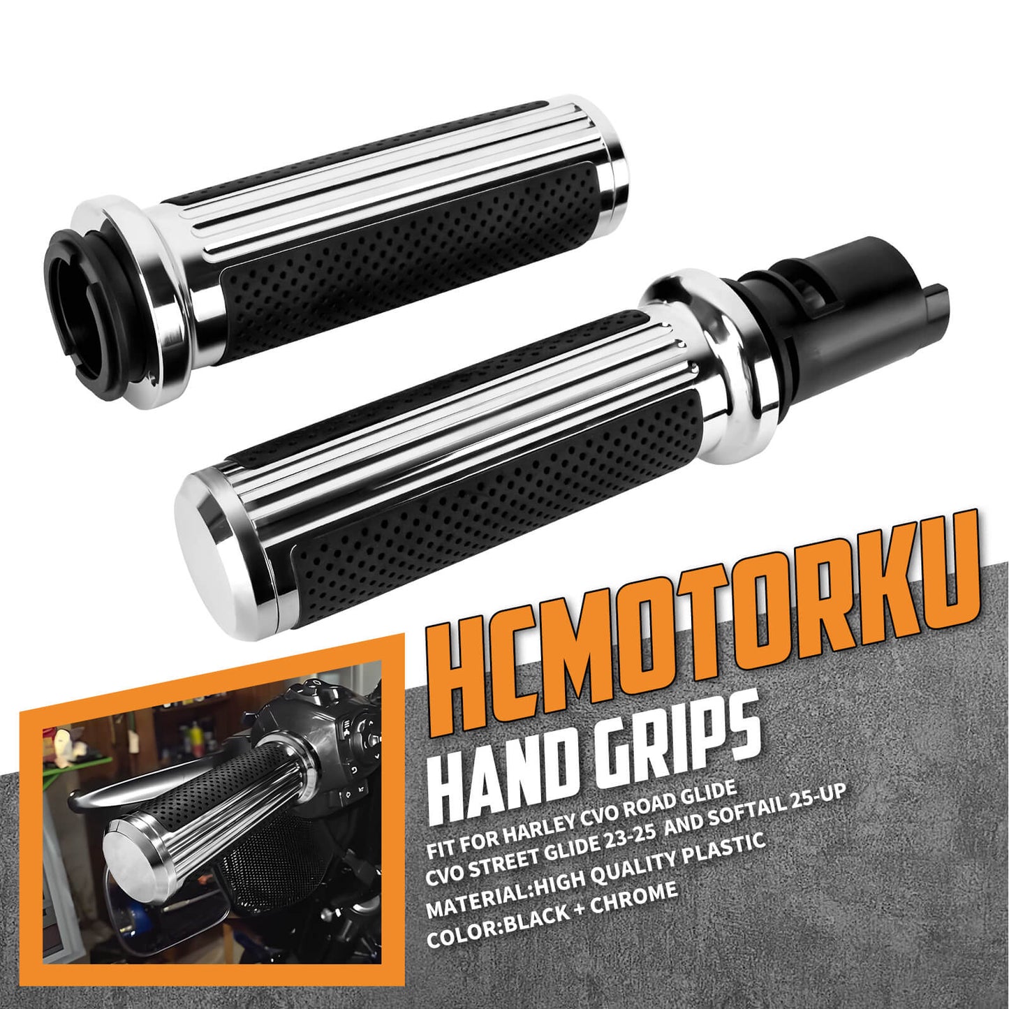 GP008302 HCmotorku Hand Grips Handlebars for Harley Touring Sotail
