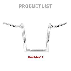 GP008502 hcmotorku Chrome 16" Ape Hanger Handlebars Pre-Drilled for Harley cvo road glide