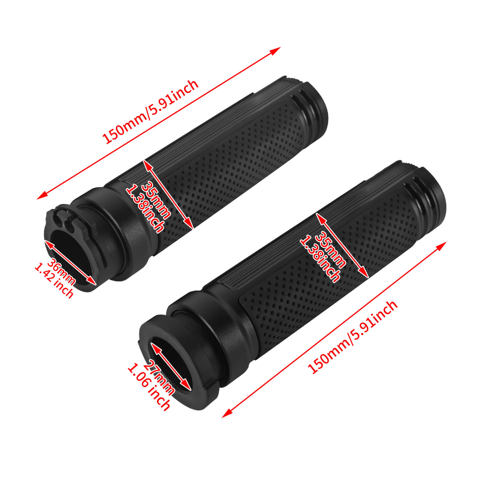 GP008603 HCmotorku Hand Grips Handlebars for Harley Sportster Dyna Softail size