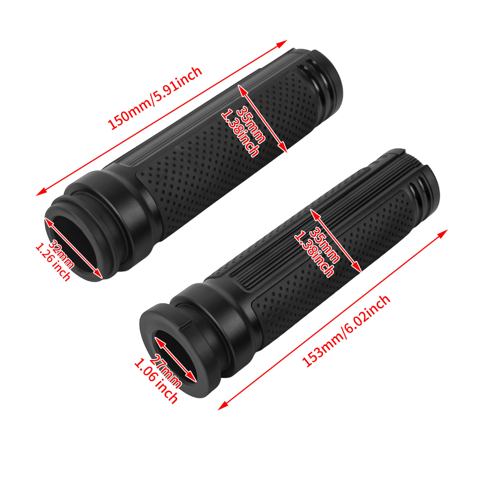 GP008606 HCmotorku Hand Grips Eletronic Grips Handlebar for Harley Softail ‘16-’24 Size