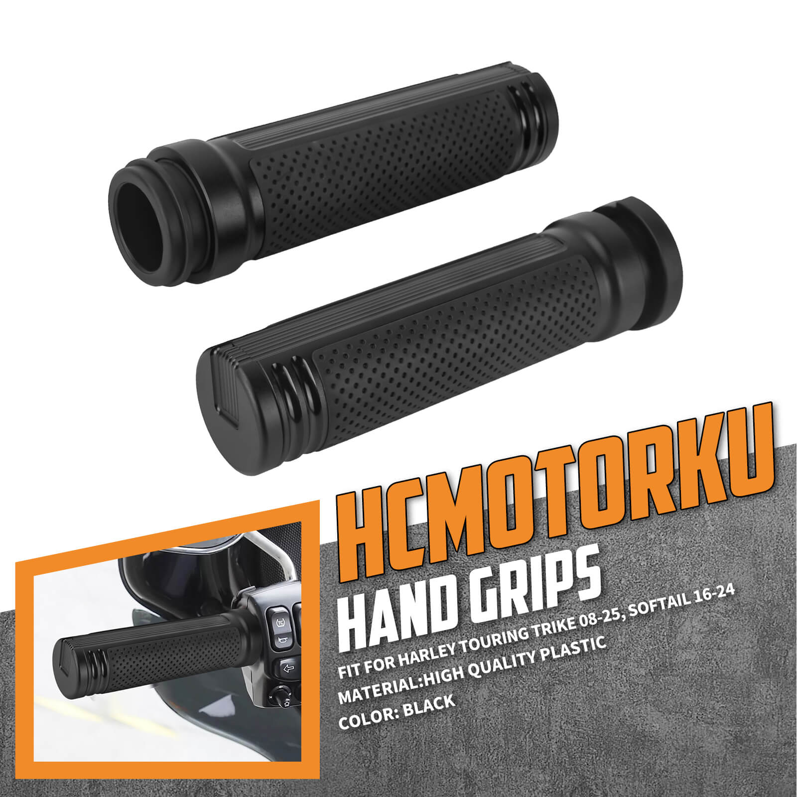 GP008606 HCmotorku Hand Grips Eletronic Grips Handlebar for Harley Softail ‘16-’24