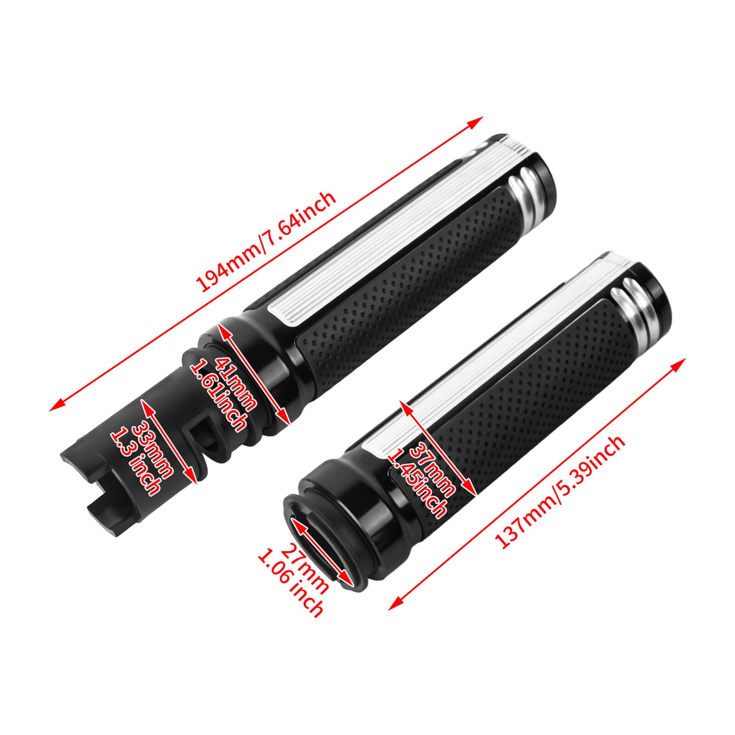 GP008607 HCmotorku Hand Grips Handlebar for Harley Softail Touring Size