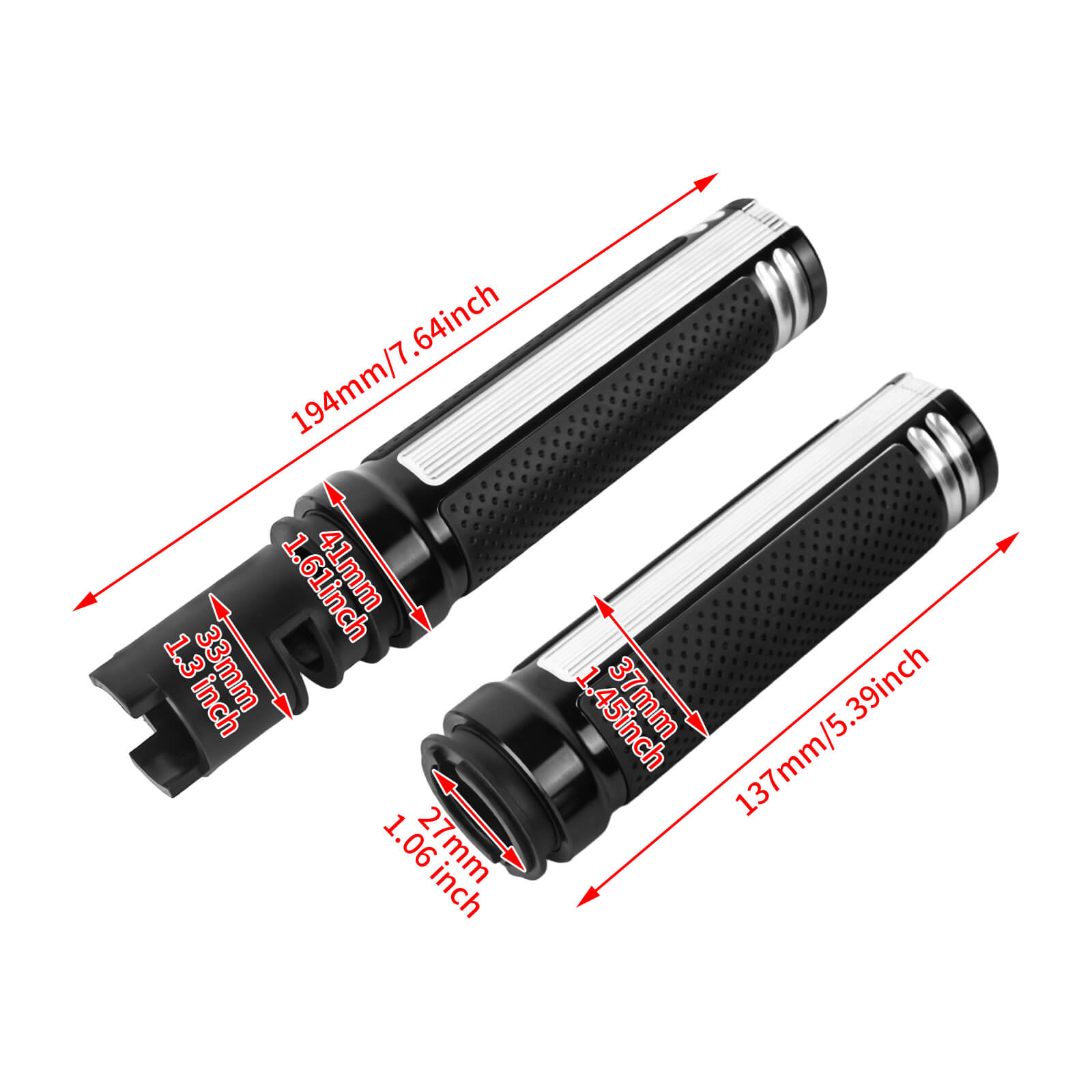 GP008607 HCmotorku Hand Grips Handlebar for Harley Softail Touring Size