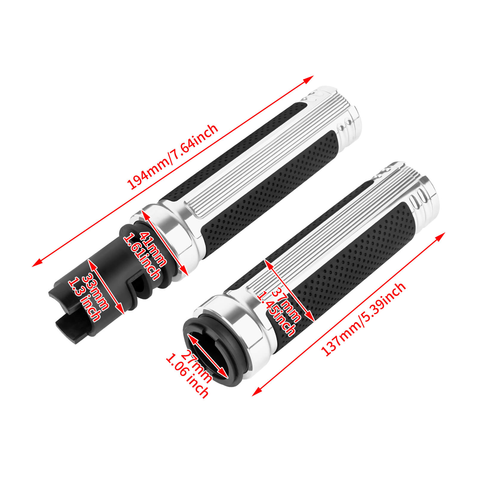 GP008608 HCmotorku Hand Grips Handlebar for Harley Softail Touring Size