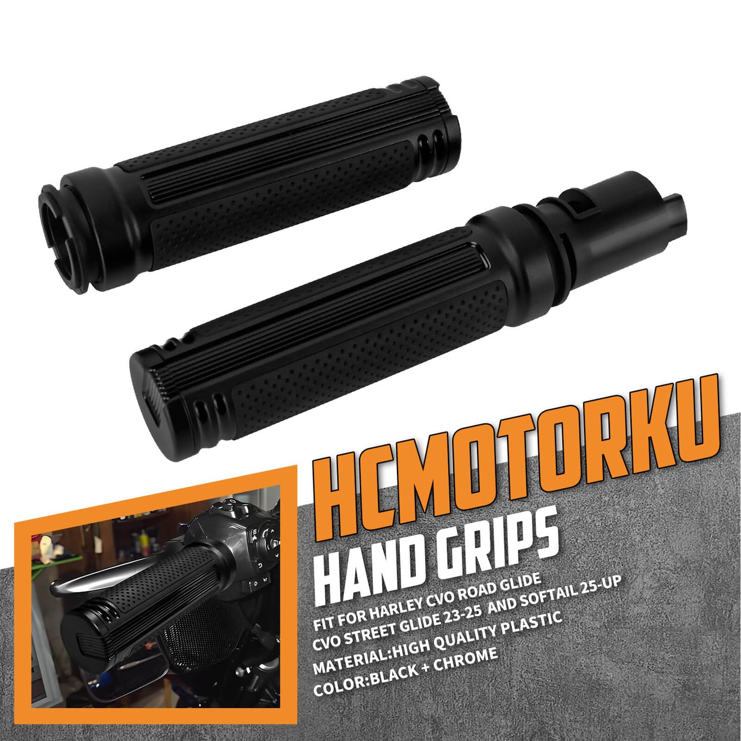 GP008609 HCmotorku Hand Grips Handlebar for Harley Softail Touring