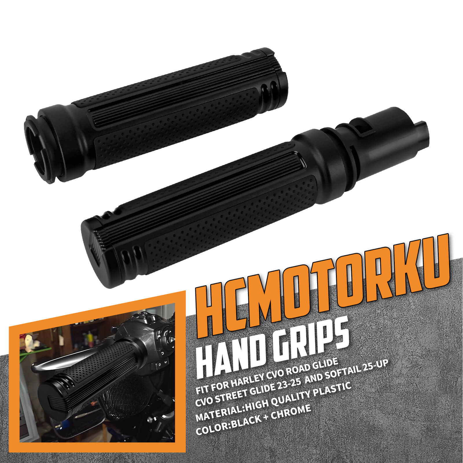GP008609 HCmotorku Hand Grips Handlebar for Harley Softail Touring