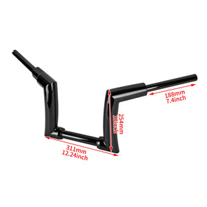 GP008801_HCmotorku_Black 10" Ape Hanger Handlebar Upgrade for Harley Touring Softail Size