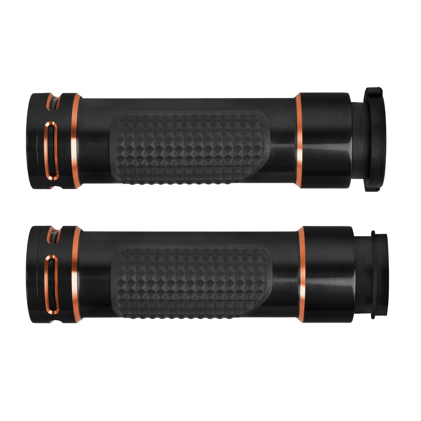 GP008901_HCmotorku_Anti-Slip 1" Electronic Hand Grips Fits Harley Touring Trike Softail Orange