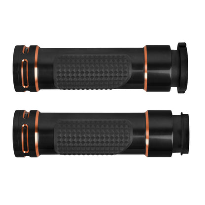 GP008901_HCmotorku_Anti-Slip 1" Electronic Hand Grips Fits Harley Touring Trike Softail Orange