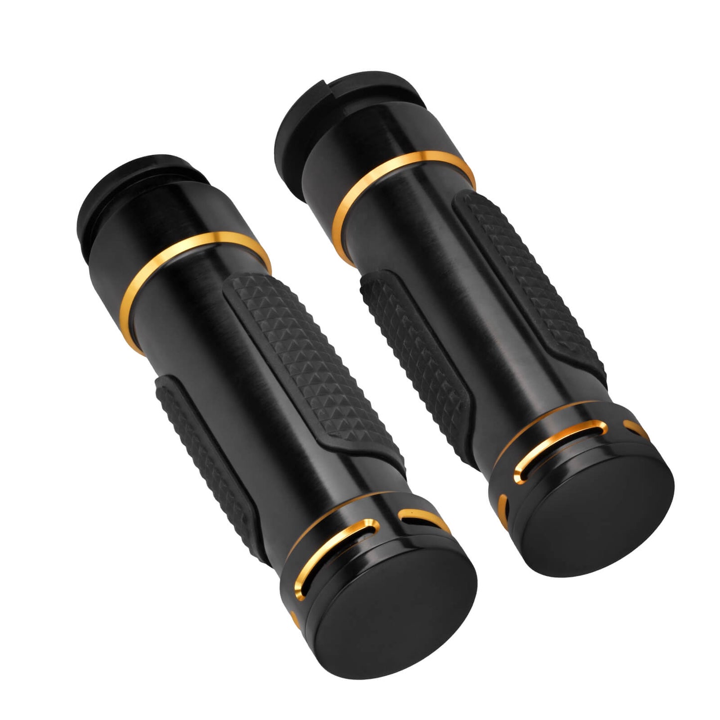 GP008902_HCmotorku_Anti-Slip 1" Electronic Hand Grips Fits Harley Touring Trike Softail Gold