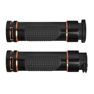 GP009001_HCmotorku_1" Anti-Slip Rubber & Aluminum Handlebar Grips for Harley Touring Dyna