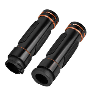 GP009001_HCmotorku_1" Anti-Slip Rubber & Aluminum Handlebar Grips for Harley Touring Dyna