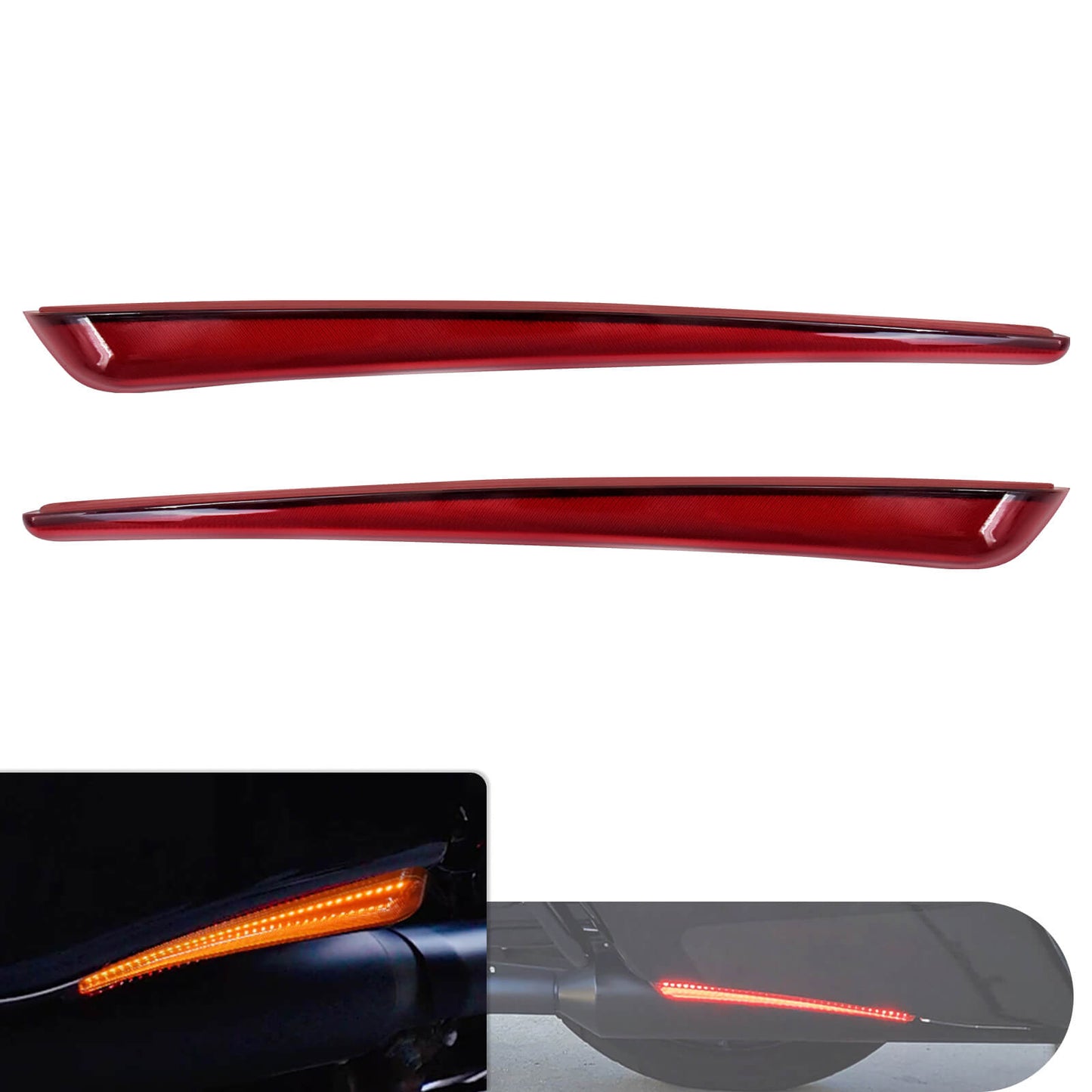 LED Extended Saddlebag Lights for Harley Touring 2014-2023 | HCmotorku