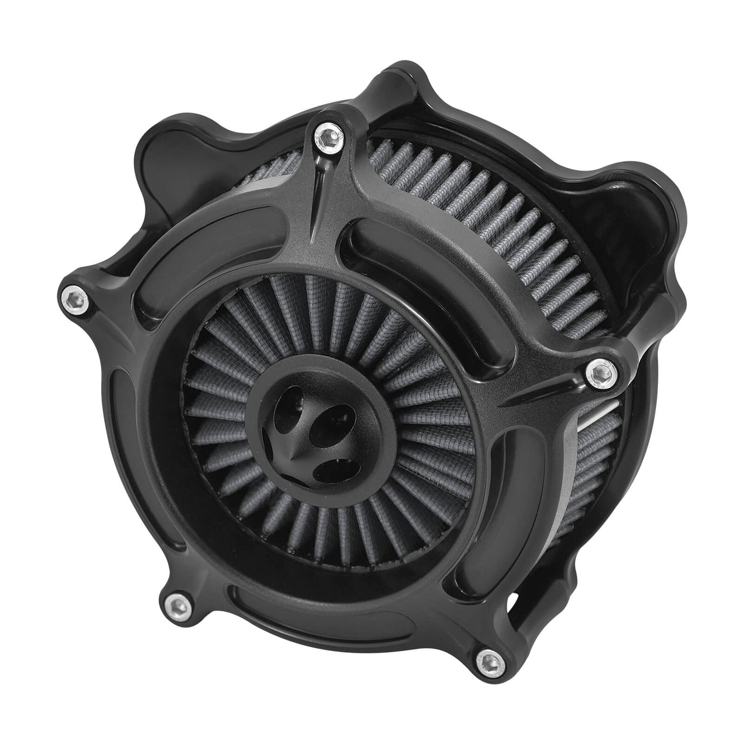 Turbine Air Cleaner Grey Intake Filter Black For Harley Touring '08-'16 Dyna '17 | HCmotorku