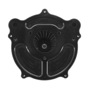 Turbine Air Cleaner Grey Intake Filter Black For Harley Touring '08-'16 Dyna '17 | HCmotorku