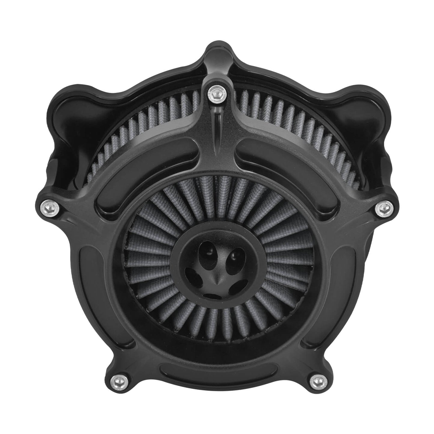 Turbine Air Cleaner Grey Intake Filter Black For Harley Touring '08-'16 Dyna '17 | HCmotorku