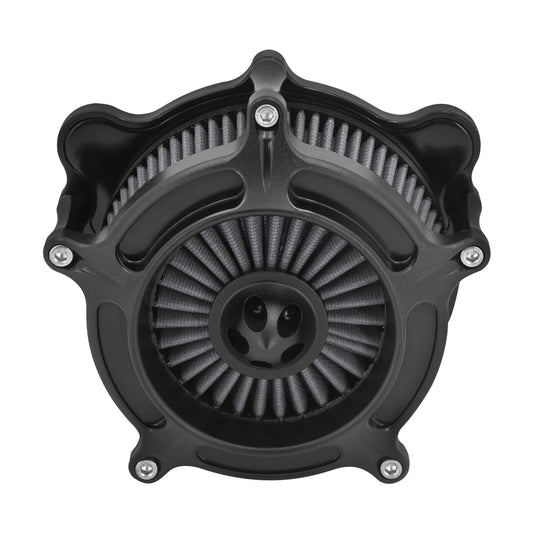 Turbine Air Cleaner Grey Intake Filter Black For Harley Touring '08-'16 Dyna '17 | HCmotorku