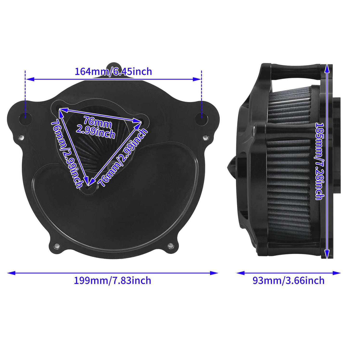 Stage One Air Cleaner Filter Grey Fit For Harley M8 Touring FLH Dyna Softail FLS | HCmotorku