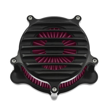 Stripe Air Cleaner Red Filter Matte Black Fit For Harley Dyna FXDF FXR 2000-2017 | HCmotorku