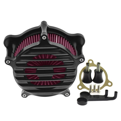 Stripe Air Cleaner Red Air Filter Matte Fit For Harley Softail 2018 Touring 2017 | HCmotorku