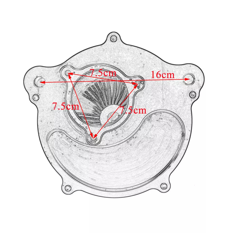 Stripe Air Cleaner Red Air Filter Matte Fit For Harley Softail 2018 Touring 2017 | HCmotorku