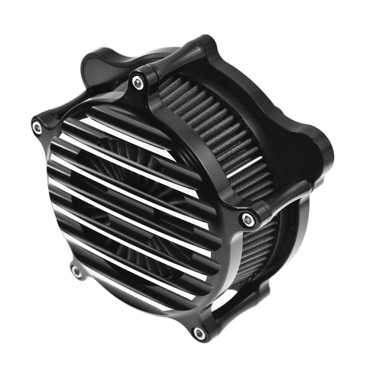 Stripe Air Cleaner Gray Air Filter Chrome Fit For Harley Dyna 2000-2017 Softail 2000 | HCmotorku