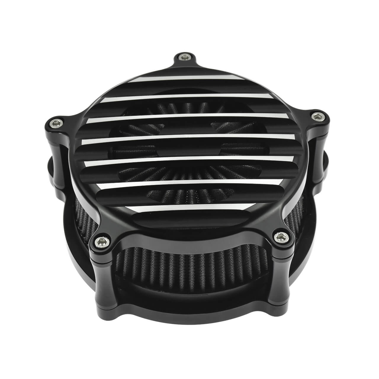 Stripe Air Cleaner Gray Air Filter Chrome Fit For Harley Dyna 2000-2017 Softail 2000 | HCmotorku