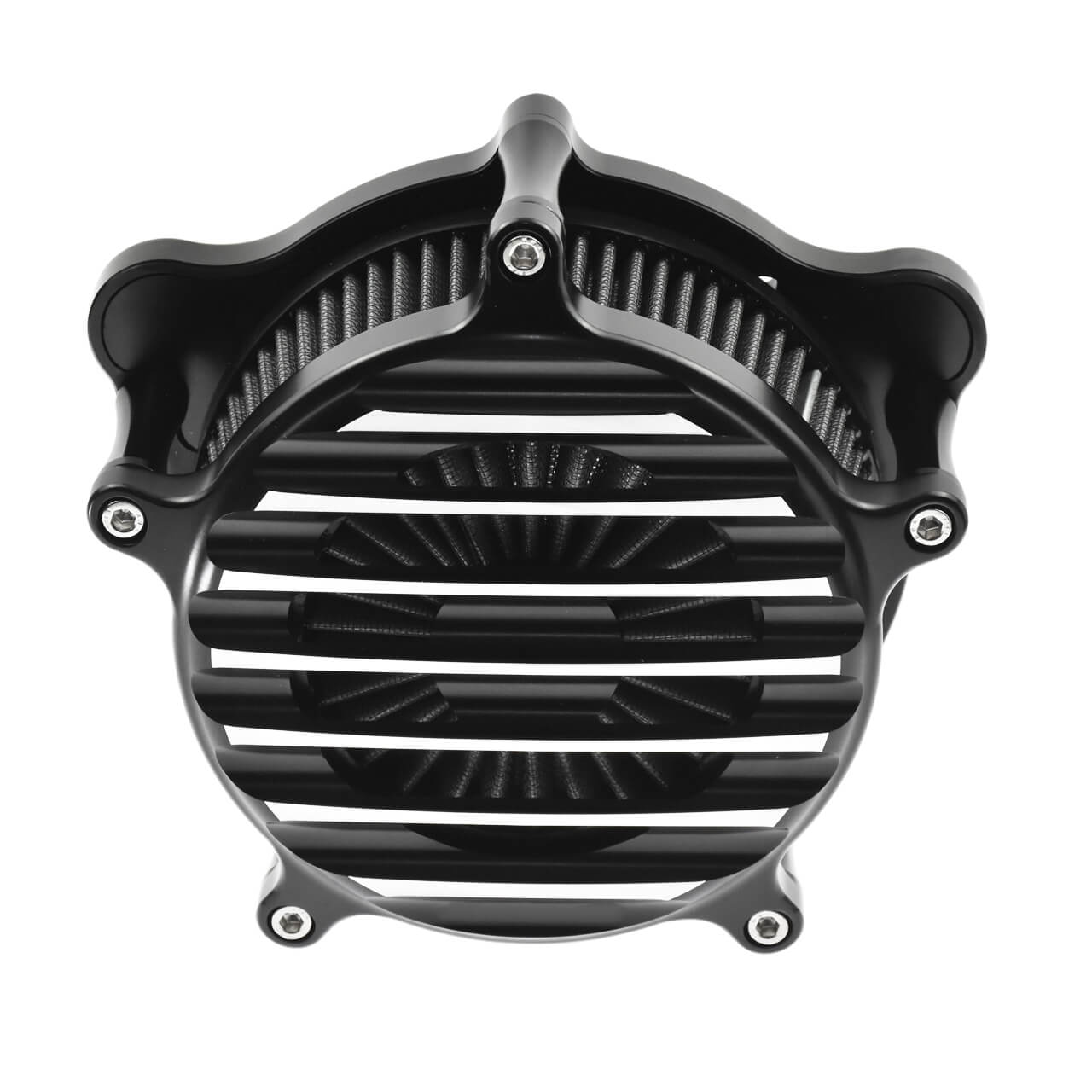 Stripe Air Cleaner Gray Air Filter Chrome Fit For Harley Dyna 2000-2017 Softail 2000 | HCmotorku