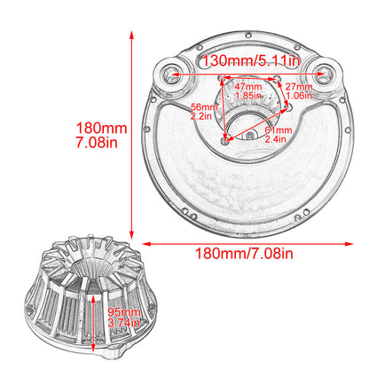 Stripe Inverted Air Cleaner Intake Filter Fit For Harley Sportster XL 2004-2020 | HCmotorku