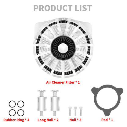 Air Cleaner Grey Filter kits Chrome Fit For Harley Touring 2008-2016 Softail 2016-2017 | HCmotorku