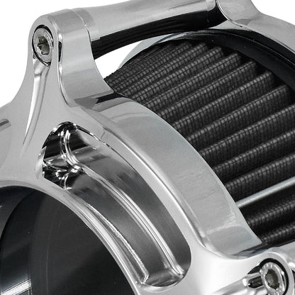 Clarity Air Cleaner Gray Intake Filter Chrome For Harley Dyna 2000-2017 Softail | HCmotorku