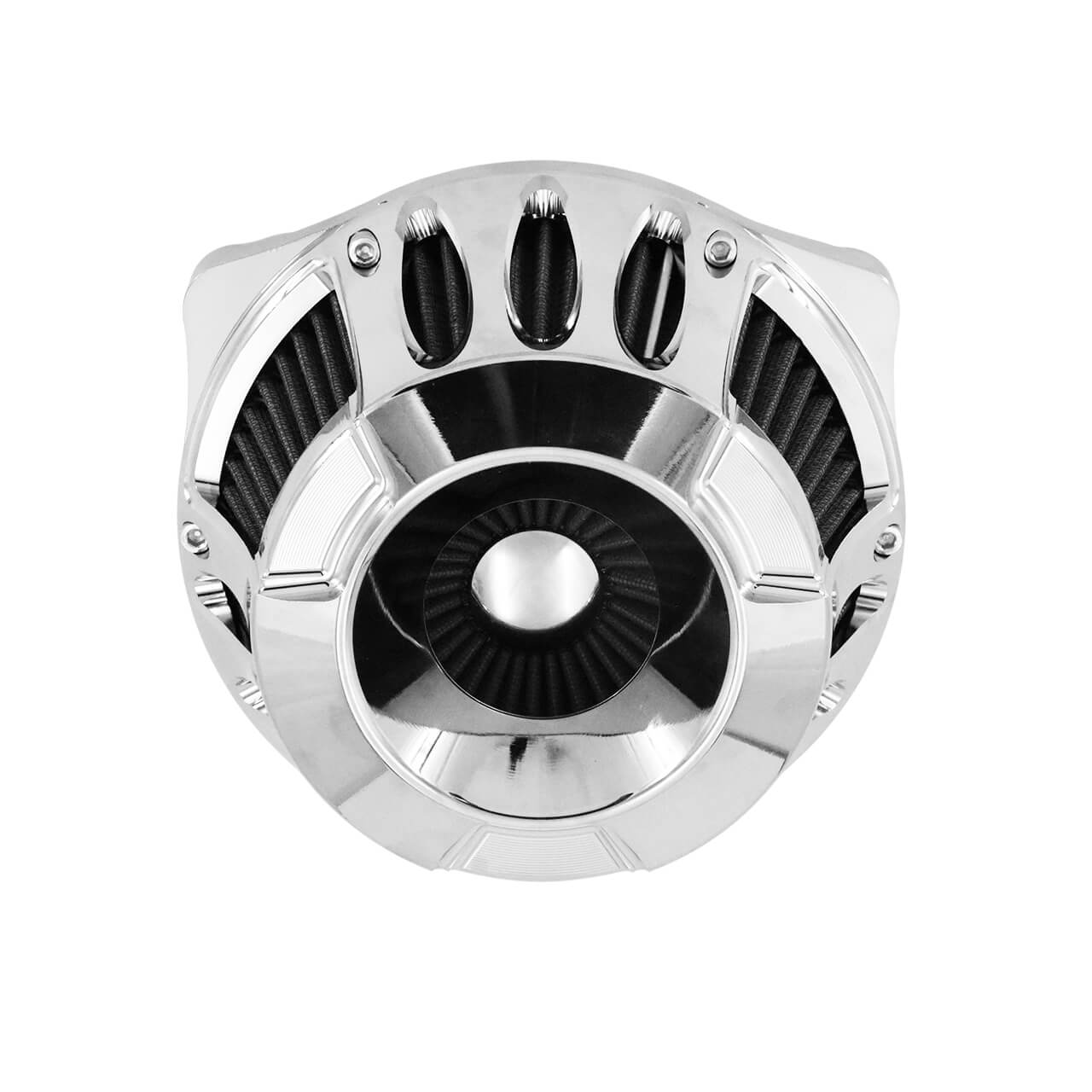 CNC Inverted Series Air Filter Cleaner Element Chrome For Touring Trike 2023 | HCmotorku