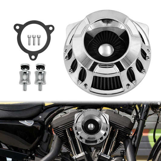 CNC Inverted Series Air Filter Cleaner Element Chrome For Touring Trike 2023 | HCmotorku