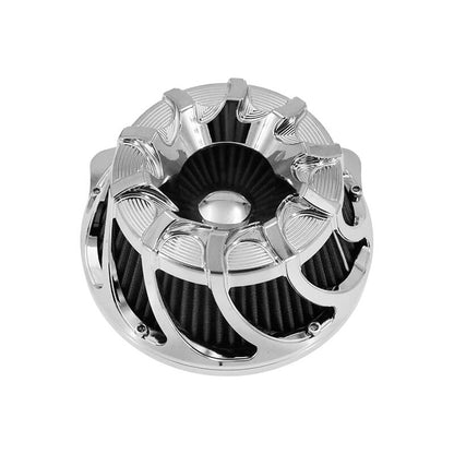 Spin Chrome Cut Air Cleaner Intake Filter Fit For Harley Touring Glides Trike 2008 | HCmotorku