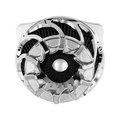 Spin Chrome Cut Air Cleaner Intake Filter Fit For Harley Touring Glides Trike 2008 | HCmotorku