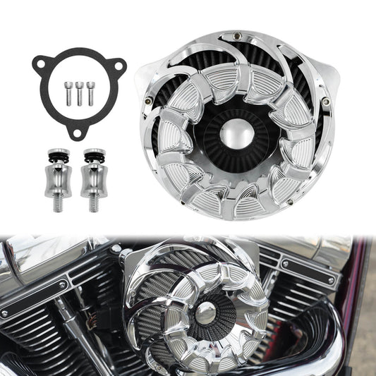 Spin Cut Air Cleaner Intake Filter Chrome Fit For Harley Touring Trike 2017-2020 | HCmotorku