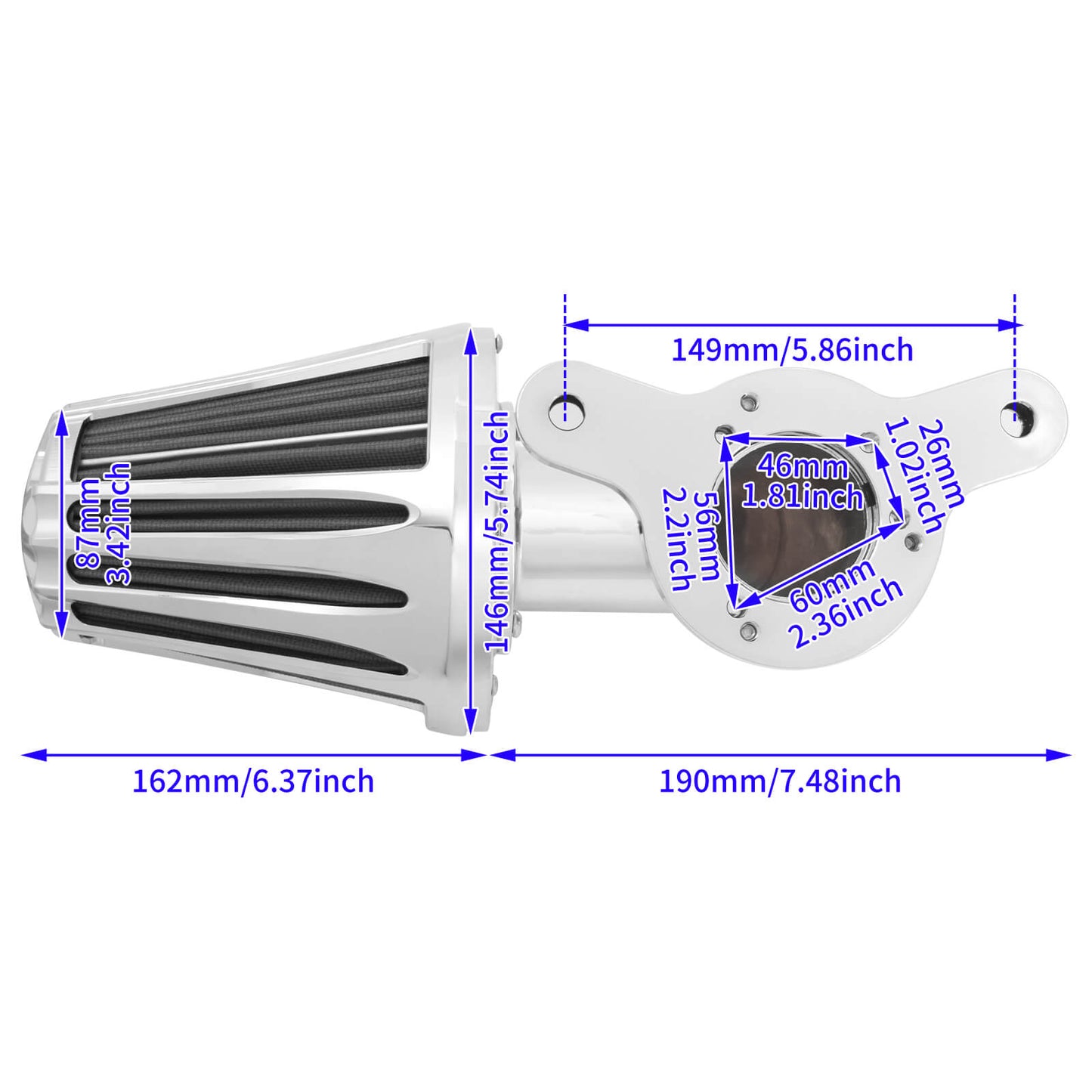 CNC Air Cleaner Intake System Kit for Harley Dyna '00-'17 Softail '00-'15 Touring '00-'07 | HCmotorku