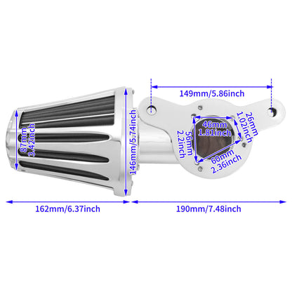 CNC Air Cleaner Intake System Kit for Harley Dyna '00-'17 Softail '00-'15 Touring '00-'07 | HCmotorku