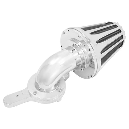 Cone Filter Elbow Air Cleaner Chrome Fit For Harley M8 Touring Street Glide 2017-UP | HCmotorku